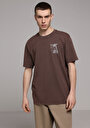 thumb-Afficher les détails de T-shirt À Manches Courtes Marron Comfort Fit Droit Homme