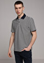 thumb-Afficher les détails de T-shirt Polo À Manches Courtes Marine Rayé Regular Fit Homme