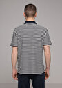 thumb-Afficher les détails de T-shirt Polo À Manches Courtes Marine Rayé Regular Fit Homme