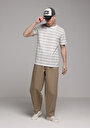 thumb-Afficher les détails de T-shirt À Manches Courtes Vert Regular Fit Rayé Homme