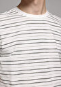 thumb-Afficher les détails de T-shirt À Manches Courtes Vert Regular Fit Rayé Homme