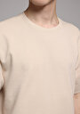 thumb-Afficher les détails de T-shirt À Manches Courtes Beige Comfort Fit Droit Homme