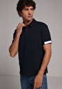 thumb-Afficher les détails de T-shirt Polo À Manches Courtes Marine Droit Regular Fit Homme