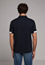 thumb-Afficher les détails de T-shirt Polo À Manches Courtes Marine Droit Regular Fit Homme