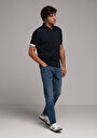 thumb-Afficher les détails de T-shirt Polo À Manches Courtes Marine Droit Regular Fit Homme