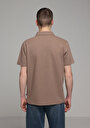 thumb-Afficher les détails de T-shirt Polo À Manches Courtes Marron Droit Regular Fit Homme
