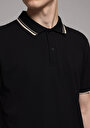 thumb-Afficher les détails de T-shirt Polo À Manches Courtes Noir Droit Regular Fit Homme