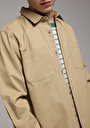 thumb-Afficher les détails de Chemise À Manches Longues Marron Relaxed Fit Droit Sergé Homme