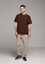 thumb-Afficher les détails de T-shirt À Manches Courtes Marron Comfort Fit Droit Homme