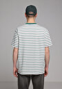thumb-Afficher les détails de T-shirt À Manches Courtes Vert Comfort Fit Rayé Homme