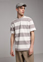thumb-Afficher les détails de T-shirt À Manches Courtes Blanc Comfort Fit Rayé Homme