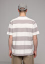 thumb-Afficher les détails de T-shirt À Manches Courtes Blanc Comfort Fit Rayé Homme