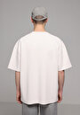 thumb-Afficher les détails de T-shirt À Manches Courtes Beige Oversize Fit Droit Homme