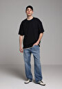 thumb-Afficher les détails de T-shirt À Manches Courtes Noir Oversize Fit Droit Homme