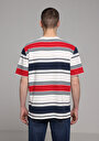 thumb-Afficher les détails de T-shirt À Manches Courtes Blanc Comfort Fit Rayé Homme