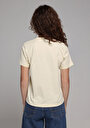 thumb-Afficher les détails de T-shirt À Manches Courtes Jaune Regular Fit Brodé Femme