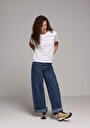thumb-Afficher les détails de T-shirt À Manches Courtes Blanc Regular Fit Brodé Femme