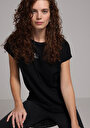 thumb-Afficher les détails de T-shirt À Manches Courtes Noir Regular Fit Imprimé Femme