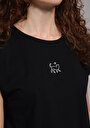 thumb-Afficher les détails de T-shirt À Manches Courtes Noir Regular Fit Imprimé Femme