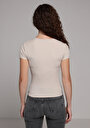 thumb-Afficher les détails de T-shirt À Manches Courtes Blanc Slim Fit Droit Femme