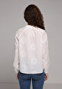 thumb-Afficher les détails de Chemise À Manches Longues Blanc Fashion Fit Brodé Voile Femme