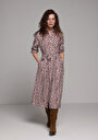thumb-Afficher les détails de Robe Marron Regular Fit    Femme