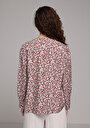 thumb-Afficher les détails de Chemise À Manches Longues Marron Fashion Fit Floraison Ratière Femme