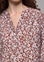 thumb-Afficher les détails de Chemise À Manches Longues Marron Fashion Fit Floraison Ratière Femme