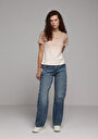 thumb-Afficher les détails de T-shirt À Manches Courtes Beige Regular Fit Imprimé Femme