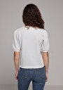 thumb-Afficher les détails de T-shirt À Manches Courtes Bleu Slim Fit Rayé Femme