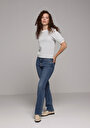 thumb-Afficher les détails de T-shirt À Manches Courtes Bleu Slim Fit Rayé Femme