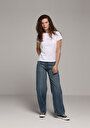 thumb-Afficher les détails de T-shirt À Manches Courtes Blanc Slim Fit Imprimé Femme