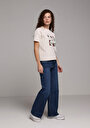 thumb-Afficher les détails de T-shirt À Manches Courtes Ecru Regular Fit Imprimé Femme