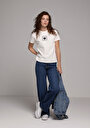 thumb-Afficher les détails de T-shirt À Manches Courtes Blanc Regular Fit Brodé Femme