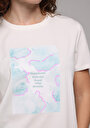 thumb-Afficher les détails de T-shirt À Manches Courtes Blanc Regular Fit Imprimé Femme