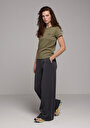 thumb-Afficher les détails de T-shirt À Manches Courtes Vert Slim Fit Imprimé Femme