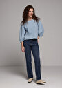 thumb-Afficher les détails de 792 Mila Pantalon  Straight Leg Medium Rise En Jean Straight Fit Femme