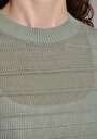 thumb-Afficher les détails de Tricot Vert Slim Fit  Femme