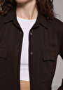thumb-Afficher les détails de Chemise À Manches Longues Marron Regular Fit Droit Belmando Femme