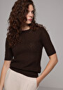 thumb-Afficher les détails de Tricot Marron Slim Fit  Femme