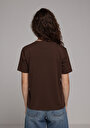 thumb-Afficher les détails de T-shirt À Manches Courtes Marron Regular Fit Imprimé Femme