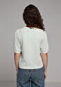 thumb-Afficher les détails de T-shirt À Manches Courtes Vert Slim Fit Rayé Femme