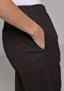 thumb-Afficher les détails de Pantalon Anthracite Wide Leg High Rise En Sergé Regular Fit Femme