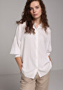 thumb-Afficher les détails de Chemise À Manches Longues Ecru Fashion Fit Jakarli Ratière Femme