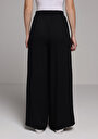 thumb-Afficher les détails de Pantalon Noir Wide Leg High Rise En Ratière Regular Fit Femme