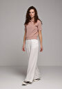 thumb-Afficher les détails de Rose Regular Fit  Droit Gaufré Femme