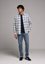 thumb-Afficher les détails de Chemise À Manches Longues Multicolou Regular Fit Plaid Sergé Homme