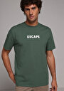 thumb-Afficher les détails de T-shirt À Manches Courtes Vert Comfort Fit Droit Homme