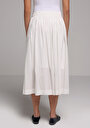 thumb-Afficher les détails de Jupe Blanc Midi Droit Uni Maxi Femme
