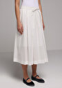 thumb-Afficher les détails de Jupe Blanc Midi Droit Uni Maxi Femme